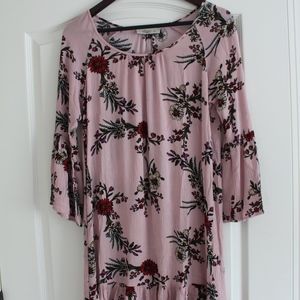 Glam pink floral dress